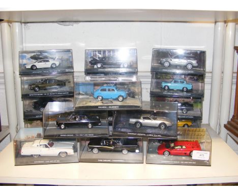 Eighteen model vehicles from The James Bond Car Collection 
