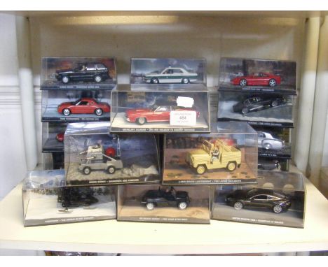 Eighteen model vehicles from The James Bond Car Collection 