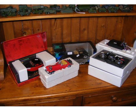 Die cast model cars and motorbikes, including Solido 