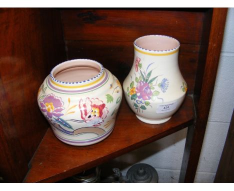 Two Poole Pottery vases 