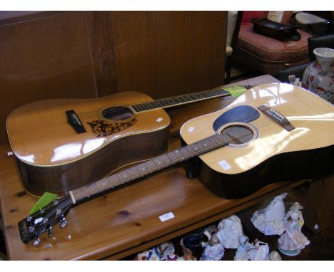 A Valeta Acoustics Model CD6100 six string guitar, together with Tama Acoustic Guitar  