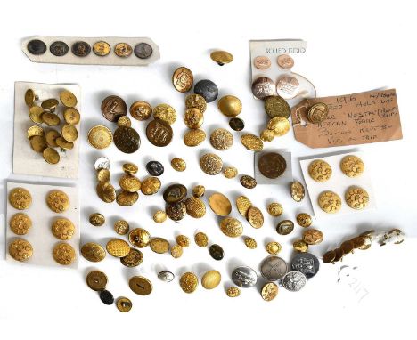 19th Century and Later Decorative Gilt Metal Livery and Other Buttons, comprising examples made by P&S Firmin 153 The Strand,