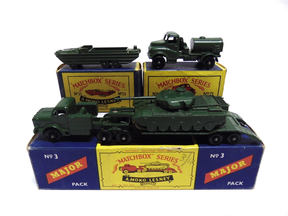 ASSORTED MATCHBOX MILITARY VEHICLES comprising a Major Pack No.3 ...