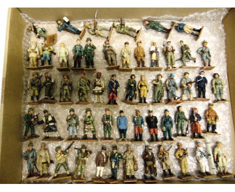 FIFTY-FIVE DEL PRADO MODEL SOLDIERS  of 20th century period, all unboxed.