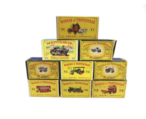 NINE MATCHBOX 'MODELS OF YESTERYEAR'  comprising a No.9, Fowler Big Lion Showman's Engine, maroon, near mint, boxed, the box 