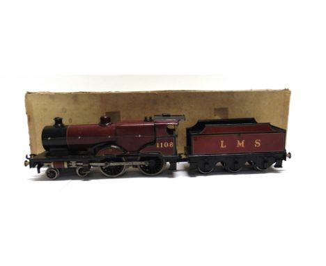 [O GAUGE]. AN L.M.S. COLLECTION  comprising a Bassett-Lowke No.5502/0, L.M.S. Standard Compound 4-4-0 tender locomotive, 1108