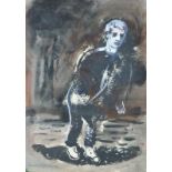 COCKRILL RA FBA, MAURICE (1936-2013) British (AR), Figure, watercolour and acrylic on card,