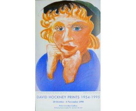 HOCKNEY, DAVID OM CH RA (born 1937) British (AR), Celia with Green Hat, a limited edition lithographic printed poster for the