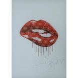 POPE, SARA, (born 1973) British (AR), Red Lips, a signed limited edition print for The Big Issue,