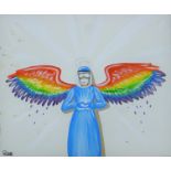 LIST, RACHEL, British (AR), You'll Get Your Wings, oil on canvas, signed. 49 x 60 cm.