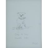 DOLAN, JOHN, George The Dog, Shoreditch, London, an original drawing, ink on card,