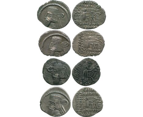 ANCIENT COINS, THE DAVID SELLWOOD COLLECTION OF PARTHIAN COINS (PART FOUR), Gotarzes II (c. AD 44-51), Silver Drachms (4), bu