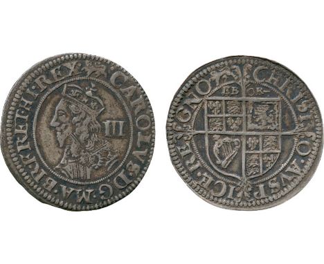 BRITISH COINS, Charles I, Silver Threepence, York mint (1643-1644), crowned bust left, initial mark lion both sides, rev long