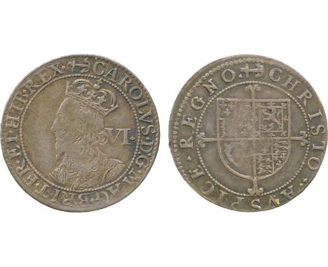 BRITISH COINS, Charles I, Silver Sixpence, Nicholas Briot’s second milled issue (1638-1639), crowned bust left, initial mark 