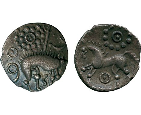 ANCIENT COINS, ANCIENT BRITISH, Celtic Silver and Base Metal, Corieltauvi, Silver Unit, 1.36g, late 1st Century BC, boar righ