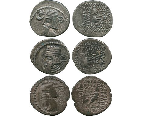 ANCIENT COINS, THE DAVID SELLWOOD COLLECTION OF PARTHIAN COINS (PART FOUR), Artabanus IV (c. AD 10-39), Silver Drachms (3), b