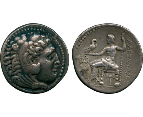 ANCIENT COINS, GREEK COINS, Kingdom of Macedon, Alexander III, The Great (336-323 BC), Silver Tetradrachm, mint of Miletos, s