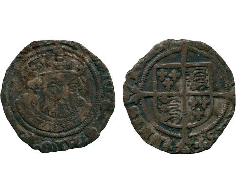 BRITISH COINS, Henry VIII, Base Silver Halfgroat, third coinage (1544-1547), Bristol, William Sharington, crowned and bearded