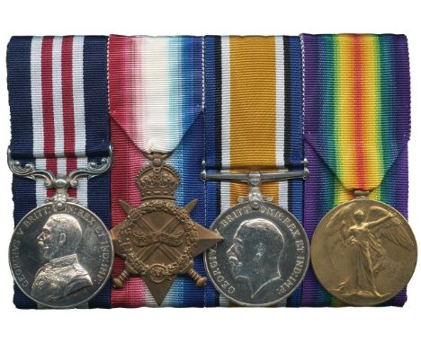 ORDERS, DECORATIONS AND MILITARY MEDALS, Campaign Groups and Pairs, A Great War Western Front Military Medal Group of 4 award