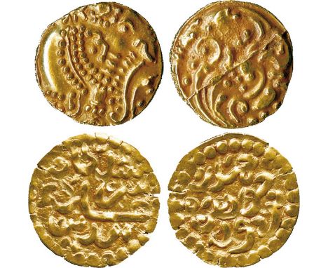 WORLD COINS, India, Mediæval, Western Ganga-Hoysala Coinage (10th to 14th Century AD), Gold Pagoda, elephant, uncertain symbo