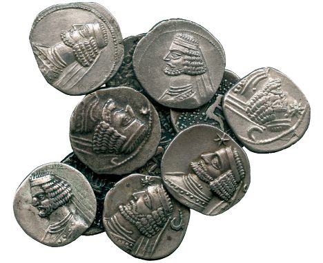 ANCIENT COINS, THE DAVID SELLWOOD COLLECTION OF PARTHIAN COINS (PART FOUR),  Orodes II (c.55-38 BC), Silver Drachms (14), sho