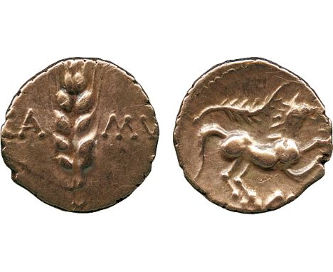 ANCIENT COINS, ANCIENT BRITISH, Celtic Gold, Catuvellauni and Trinovantes, Cunobelinus (c. AD 8-41), Gold ¼-Stater, plastic t