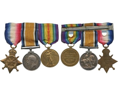 ORDERS, DECORATIONS AND MILITARY MEDALS, Campaign Groups and Pairs, A Great War Trio awarded to Corporal H.A. Yalden Army Vet