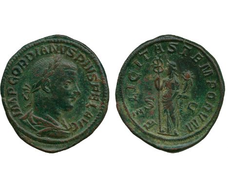 ANCIENT COINS, ROMAN COINS, Gordian III (AD 238-244), Æ Sestertius, IMP GORDIANVS PIVS FEL AVG, laureate, draped and cuirasse
