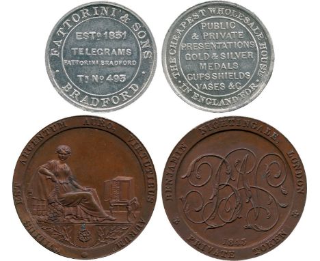 COMMEMORATIVE MEDALS, BRITISH HISTORICAL MEDALS, London, Numismatics, Benjamin Nightingale, Tan-coloured Bronzed-copper Halfp