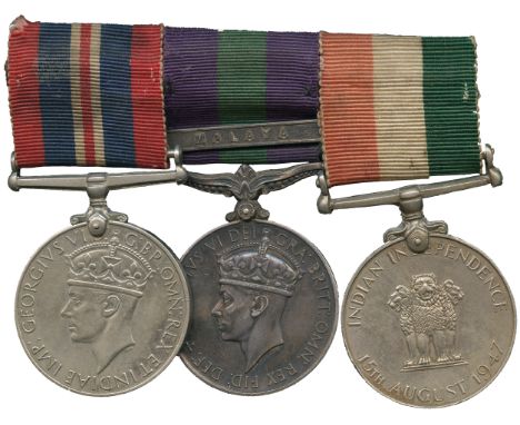 ORDERS, DECORATIONS AND MILITARY MEDALS, Campaign Groups and Pairs, A late World War Two, Malaya, Gurkha Group of 3 awarded t