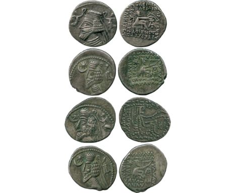 ANCIENT COINS, THE DAVID SELLWOOD COLLECTION OF PARTHIAN COINS (PART FOUR), Phraataces (2 BC - AD 4), Silver Drachms (4), med