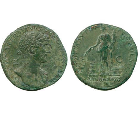 ANCIENT COINS, ROMAN COINS, Hadrian (AD 117-138), Æ Sestertius, struck AD 118, IMP CAESAR TRAIANVS HADRIANVS AVG, laureate bu