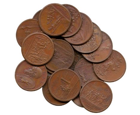 COMMEMORATIVE MEDALS, WORLD MEDALS, Switzerland, Medals Illustrative of Roman History, Copper Medals (33), 1743, by Jean Dass
