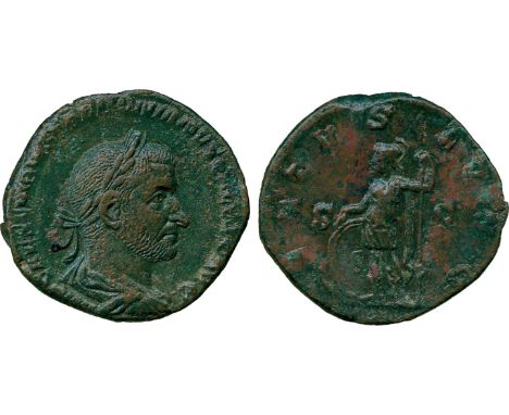 ANCIENT COINS, ROMAN COINS, Trebonianus Gallus (AD 251-253), Æ Sestertius, IMP CAES C VIBIVS TREBONIANVS GALLVS AVG, laureate