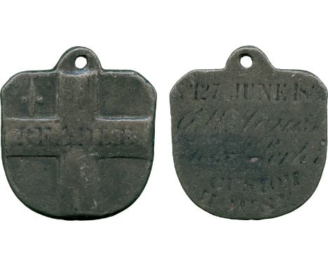 COMMEMORATIVE MEDALS, BRITISH HISTORICAL MEDALS, London, Custom House, Shield-shaped Lead Porter’s Badge, City arms, BEADLE o
