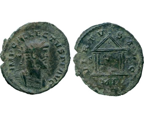 ANCIENT COINS, ROMANO-BRITISH COINS, Allectus (AD 293-296), Æ Antoninianus, mint of Londinium, IMP C ALLECTVS P F AVG, radiat
