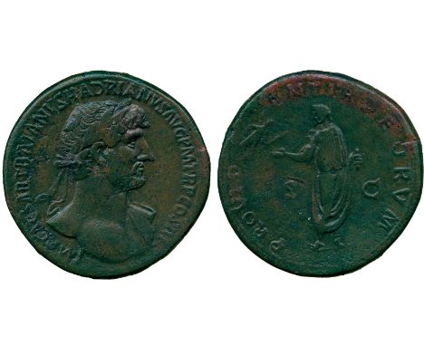 ANCIENT COINS, ROMAN COINS, Hadrian (AD 117-138), Æ Sestertius, struck AD 118, IMP CAESAR TRAIANVS HADRIANVS AVG P M TR P COS