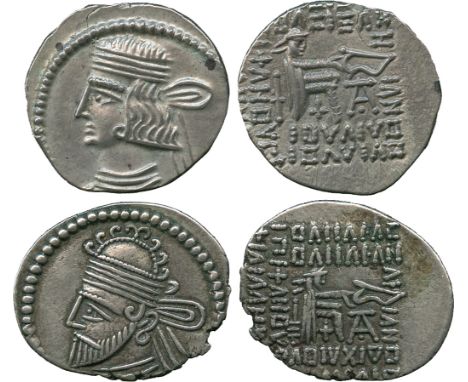 ANCIENT COINS, THE DAVID SELLWOOD COLLECTION OF PARTHIAN COINS (PART FOUR), Pacorus I (AD 78-120), Silver Drachms (2), minted