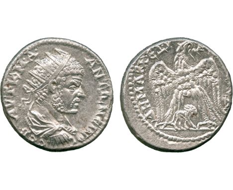 ANCIENT COINS, ROMAN COINS, Caracalla (AD 198-217), Silver Tetradrachm, minted at Hierapolis, Cyrrhestica, struck AD 215-7, r