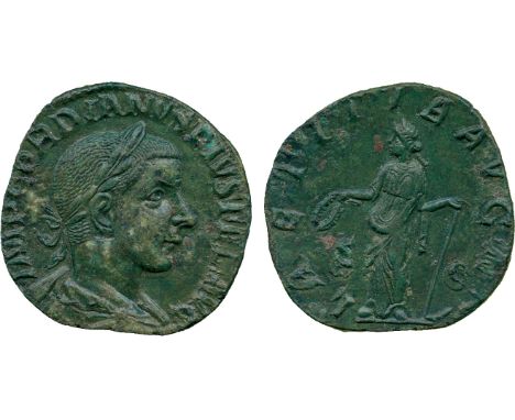 ANCIENT COINS, ROMAN COINS, Gordian III (AD 238-244), Æ Sestertius, IMP GORDIANVS PIVS FEL AVG, laureate, draped and cuirasse