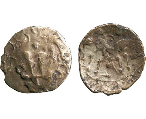 ANCIENT COINS, ANCIENT BRITISH, Celtic Gold,  Trinovantes, British H or ‘Clacton de Jersey’ type, Gold ¼-Stater, 1.37g, c.60-