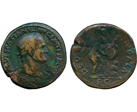 ANCIENT COINS, ROMAN COINS, Vespasian (AD 69-79), Æ Sestertius, struck AD 71, Judaea Capta series, IMP CAESAR VESPASIANVS AVG