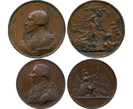 COMMEMORATIVE MEDALS, BRITISH HISTORICAL MEDALS, George III, British Victories of 1798, Copper Medal, by C H Küchler, armoure