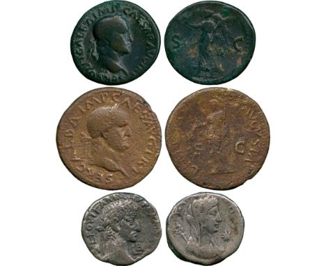 ANCIENT COINS, ROMAN COINS, Galba (AD 68-69), Æ Sestertius, rev Libertas; with As, rev Victory; and an Alexandrian Silver Tet