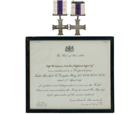 ORDERS, DECORATIONS AND MILITARY MEDALS, Gallantry Groups, The Lilburn Family Collection, comprising a framed and glazed Ment