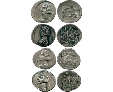 ANCIENT COINS, THE DAVID SELLWOOD COLLECTION OF PARTHIAN COINS (PART FOUR), Mithradates IV (58/7-55 BC), Silver Drachms (4), 