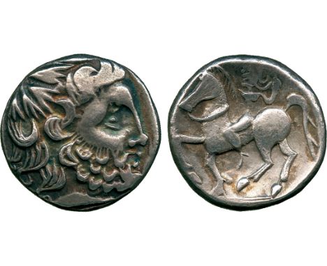 ANCIENT COINS, CONTINENTAL CELTIC COINS, Danubian District, Eastern Celts (2nd Century BC), Silver Tetradrachm, “Zweigarm” ty