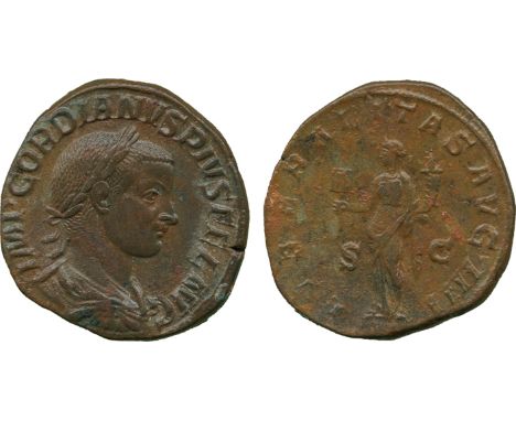 ANCIENT COINS, ROMAN COINS, Gordian III (AD 238-244), Æ Sestertius, struck c. AD 241-3, IMP GORDIANVS PIVS FEL AVG, laureate,