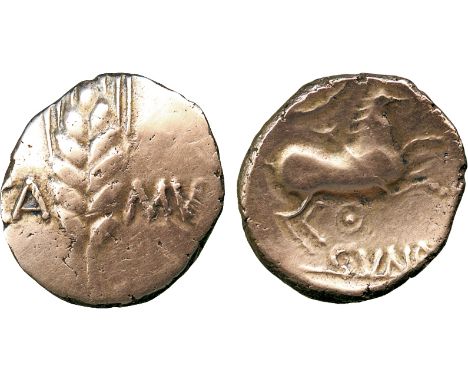 ANCIENT COINS, ANCIENT BRITISH, Celtic Gold, Catuvellauni and Trinovantes, Cunobelinus (c. AD 8-41), Gold Stater, wild type, 