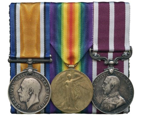 ORDERS, DECORATIONS AND MILITARY MEDALS, Campaign Groups and Pairs, A Great War P.O.W. Meritorious Service Medal Group of 3 a